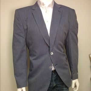 Architect Blue and white striped Blazer size 52R